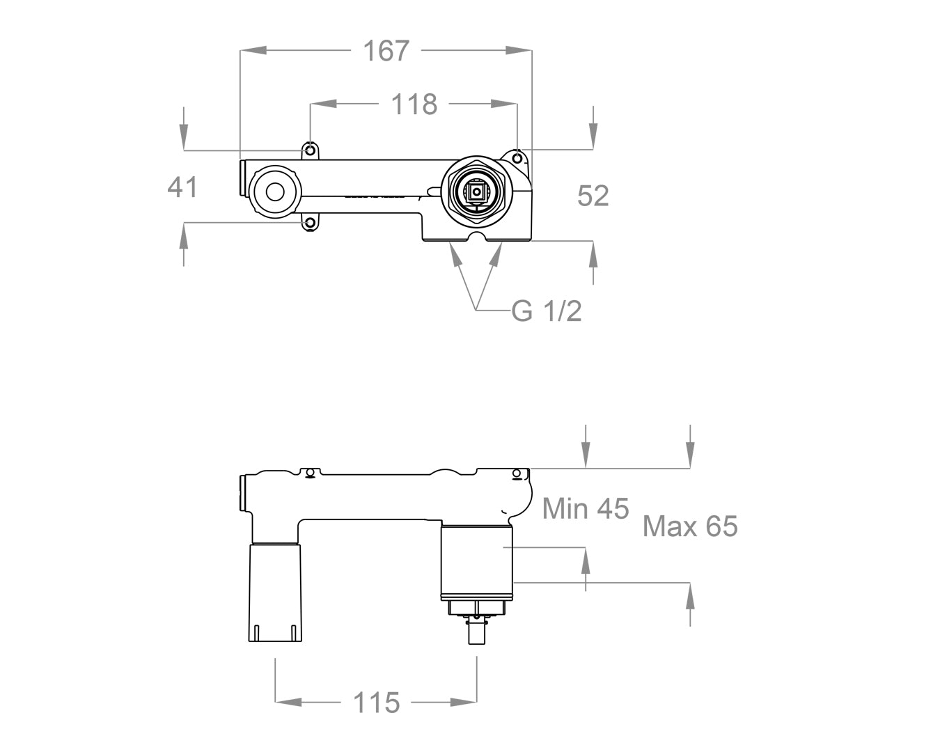 FIR parte incasso miscelatore lavabo a parete Easy Design DX
