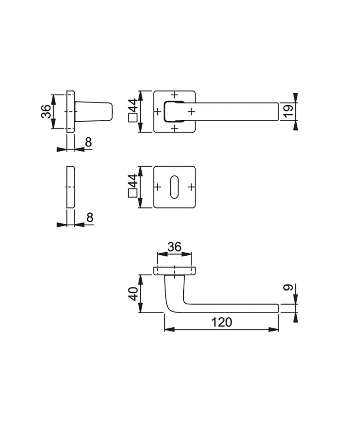 HOPPE - Dublin handle for internal doors - 11806935