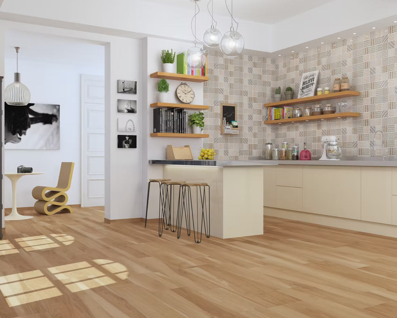 Paulceramiche Abetone Miele piastrella gres effetto legno 20x120