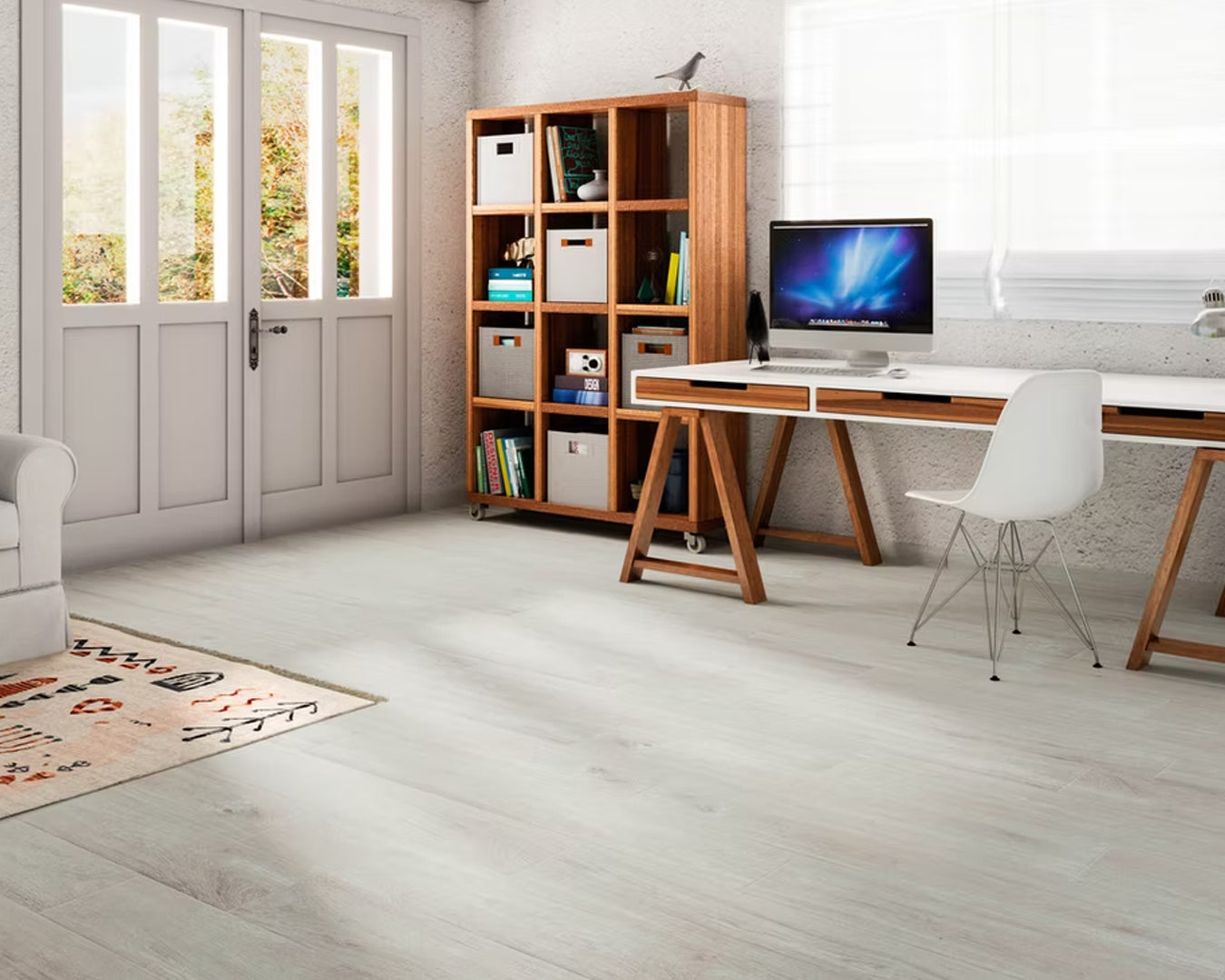 Paulceramiche Homy White piastrella gres effetto legno 20x120