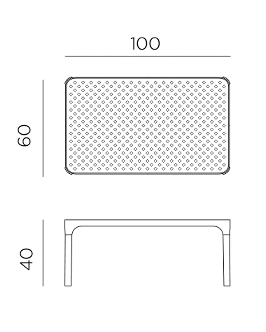 Nardi - Net Table basso - 40064