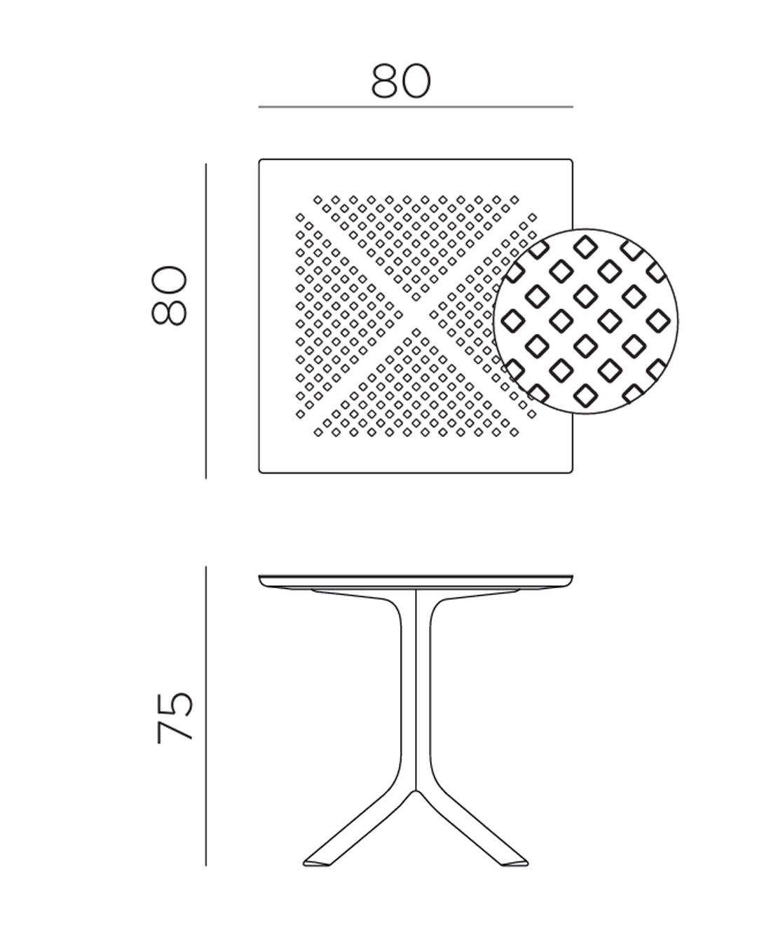 Nardi - Clipx 80 Table - 40083