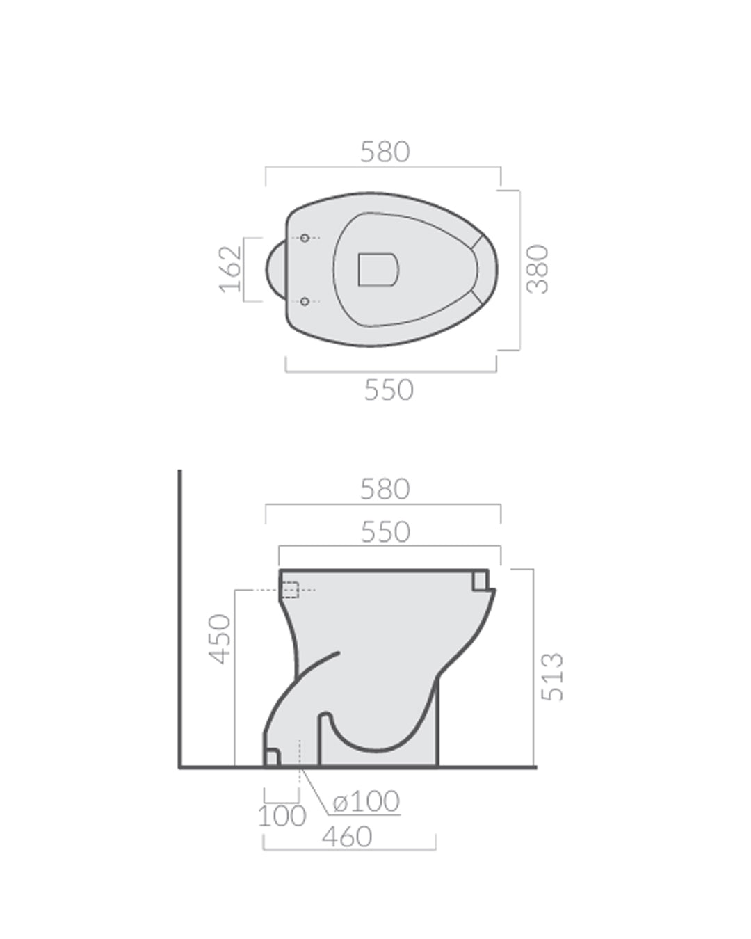 Galassia Ceramiche – Comfort Line vaso disabili bianco h51 cm
