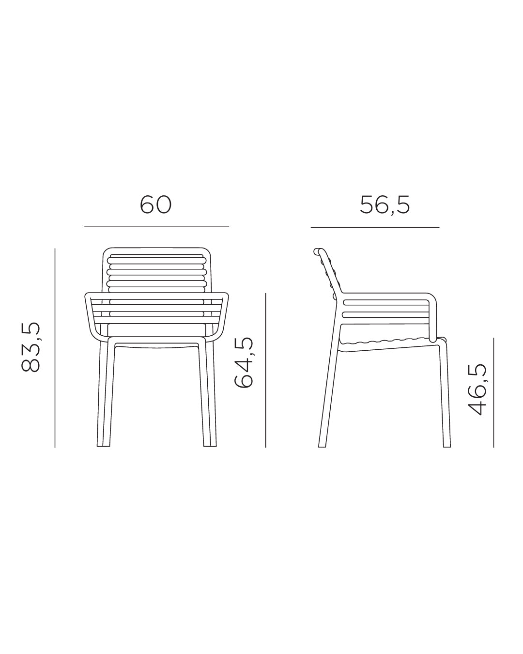 Nardi - Doga Armchair armchair with armrests - 40254