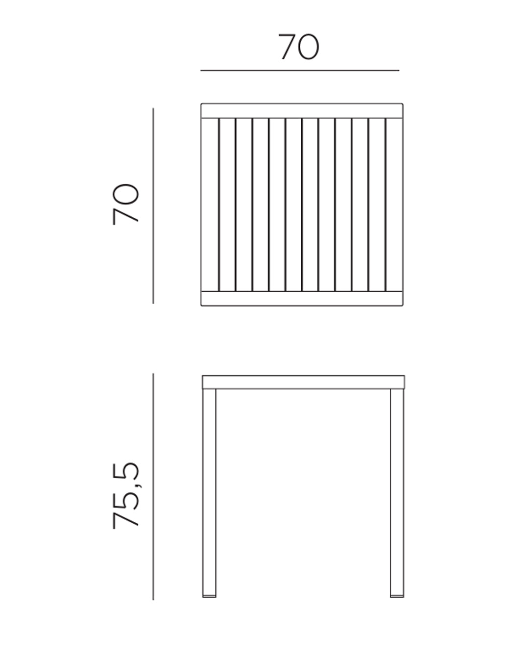 Nardi - Cube 70 Table - 47853