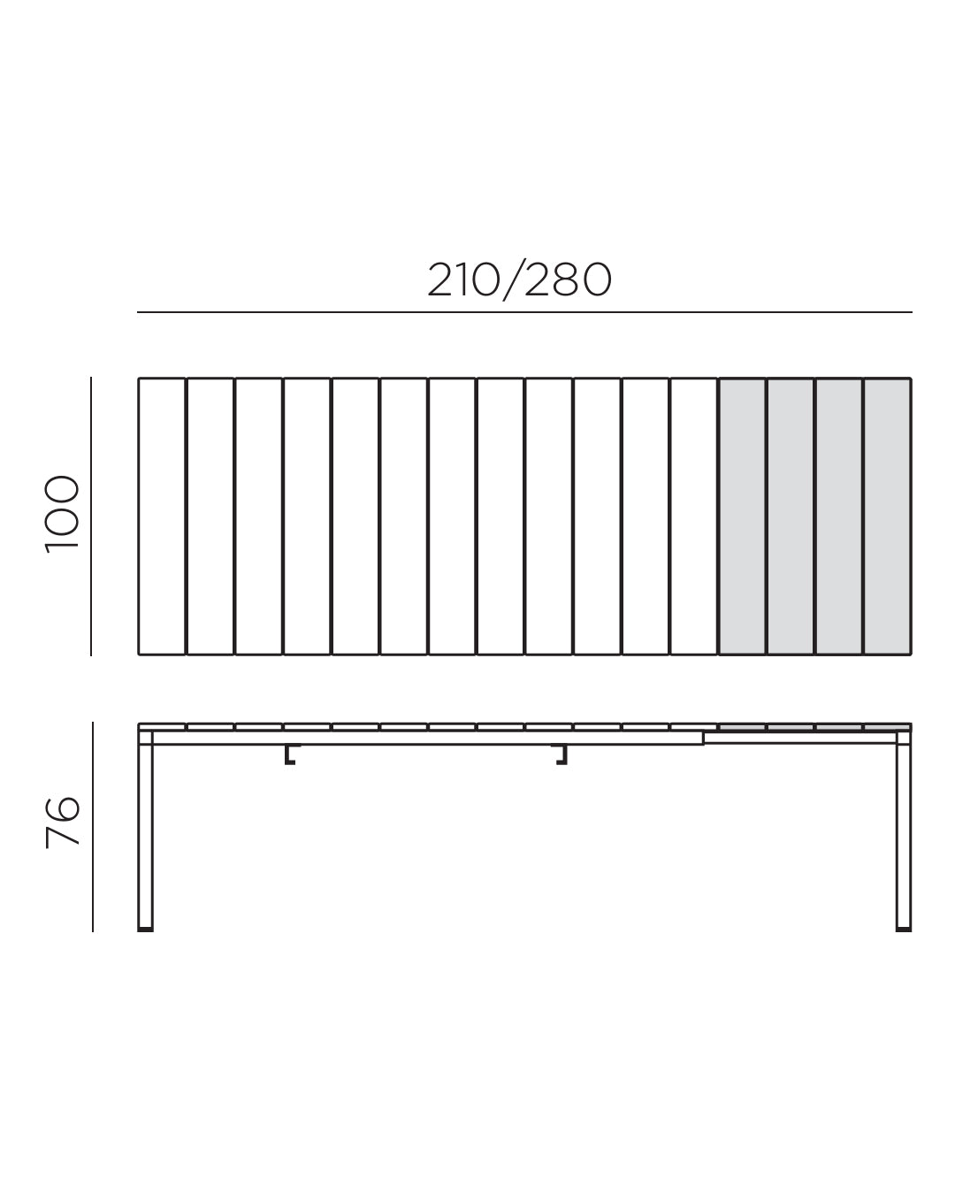 Nardi - Rio 210 Extra Extendable table - 4825