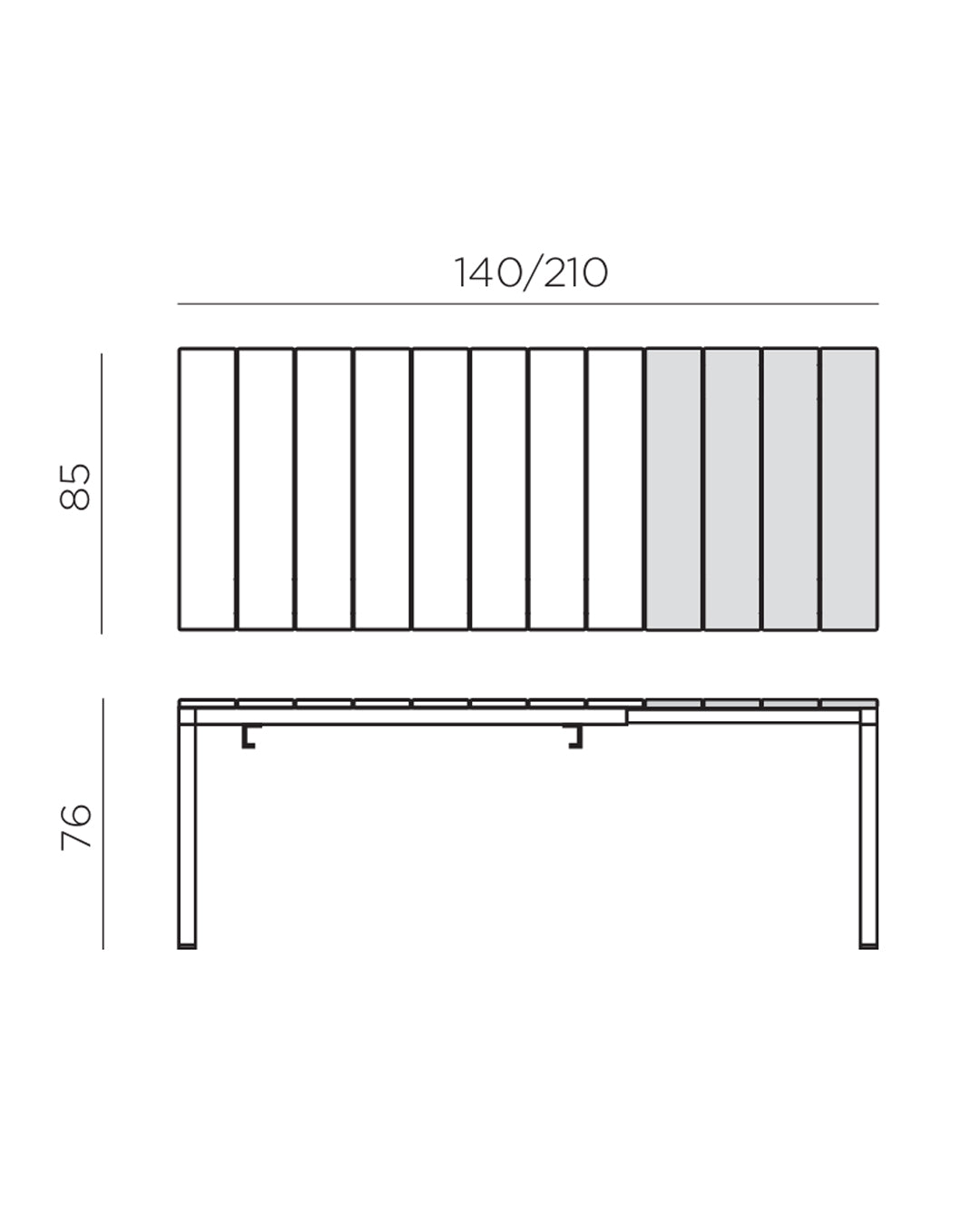 NARDI - Rio 140 EXT Extendable table - 48359