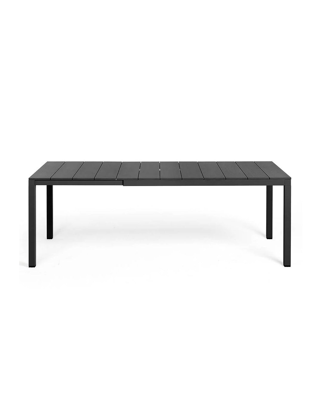 Rio ALU 210 EXT extendable table in painted aluminum 210-280x100 cm