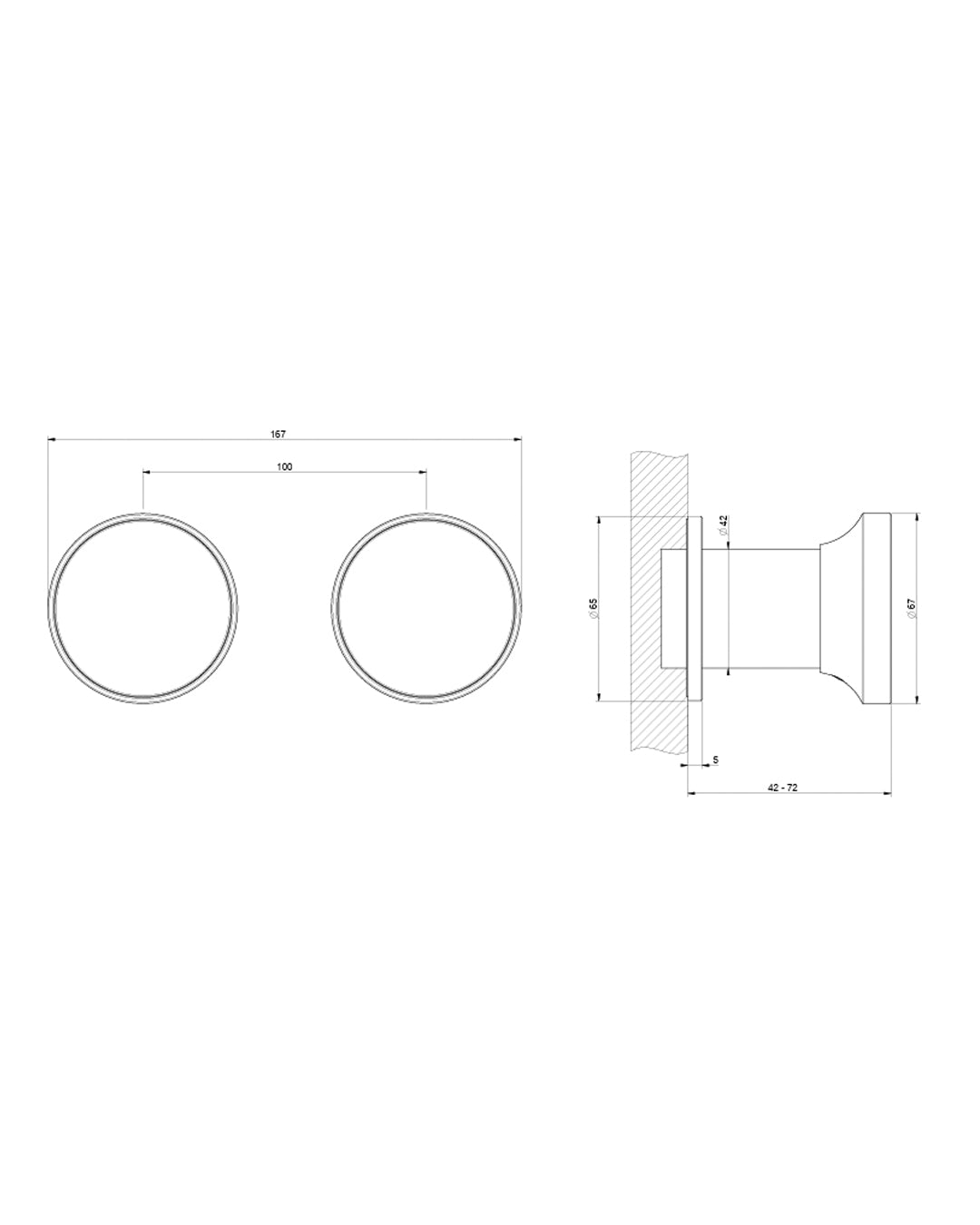 Gessi - Origini Miscelatore doccia con deviatore 2 uscite parte esterna - 66079