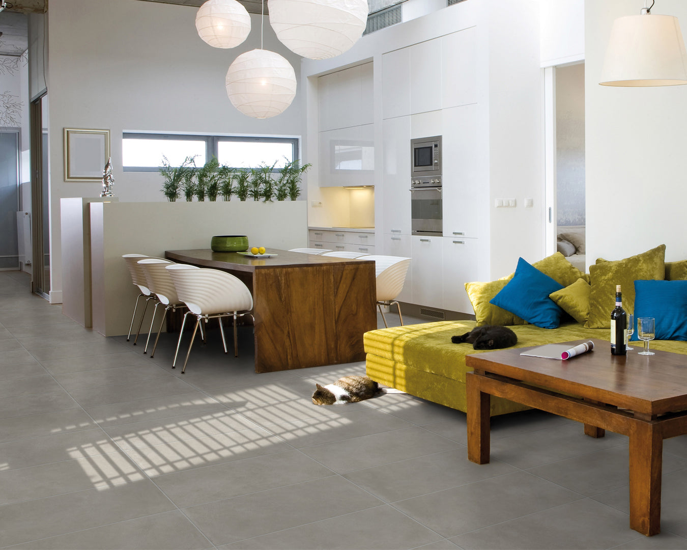 Paulceramiche Baya Grey piastrella gres effetto cemento 90x90
