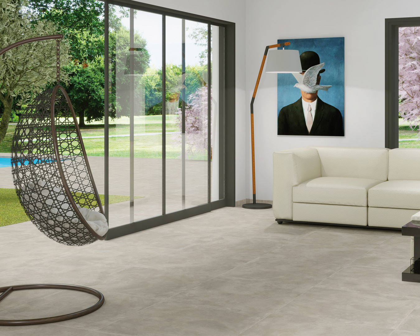 Paulceramiche Baya Grey piastrella gres effetto cemento 90x90