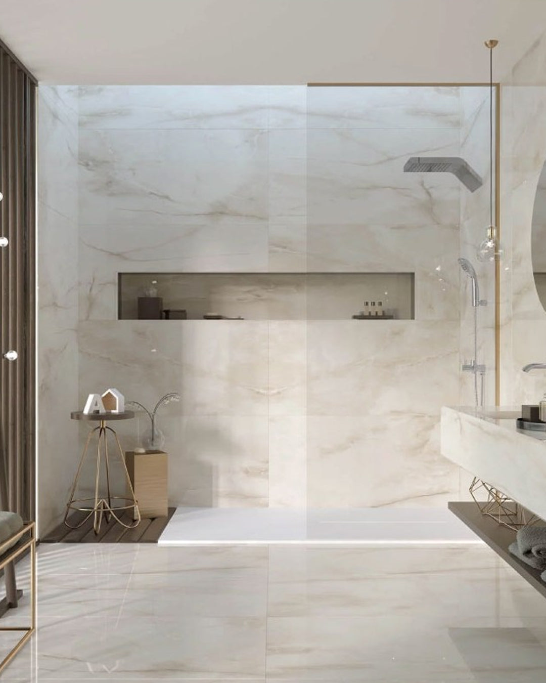 Navarti Allure Piastrella 90x90 cm Crema Lucido RT