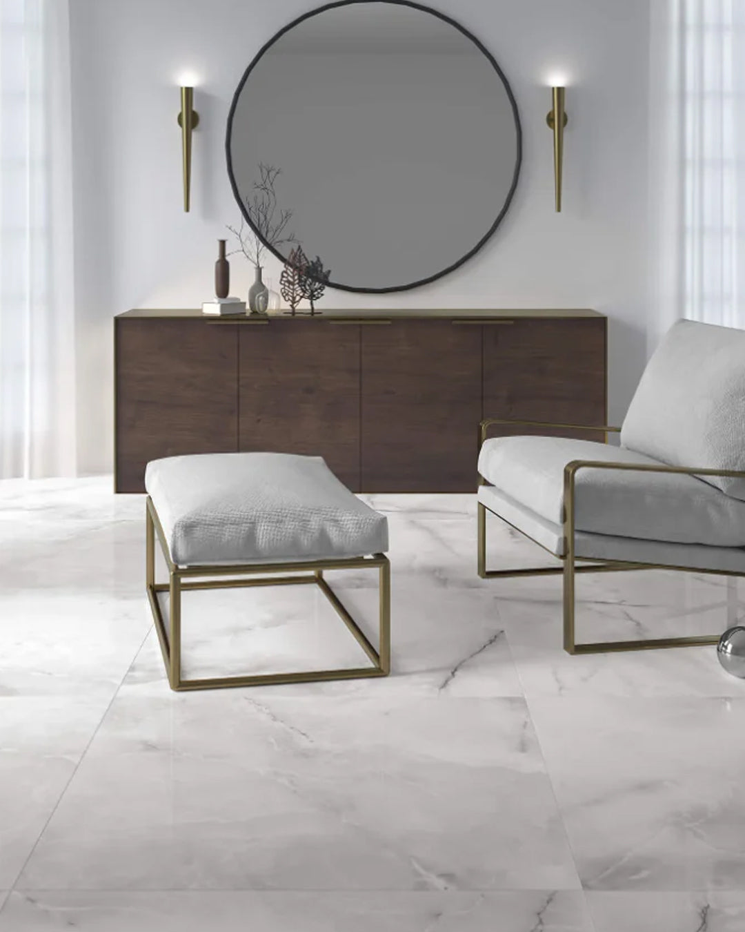 Navarti Allure Piastrella 90x90 cm Gris Lucido RT