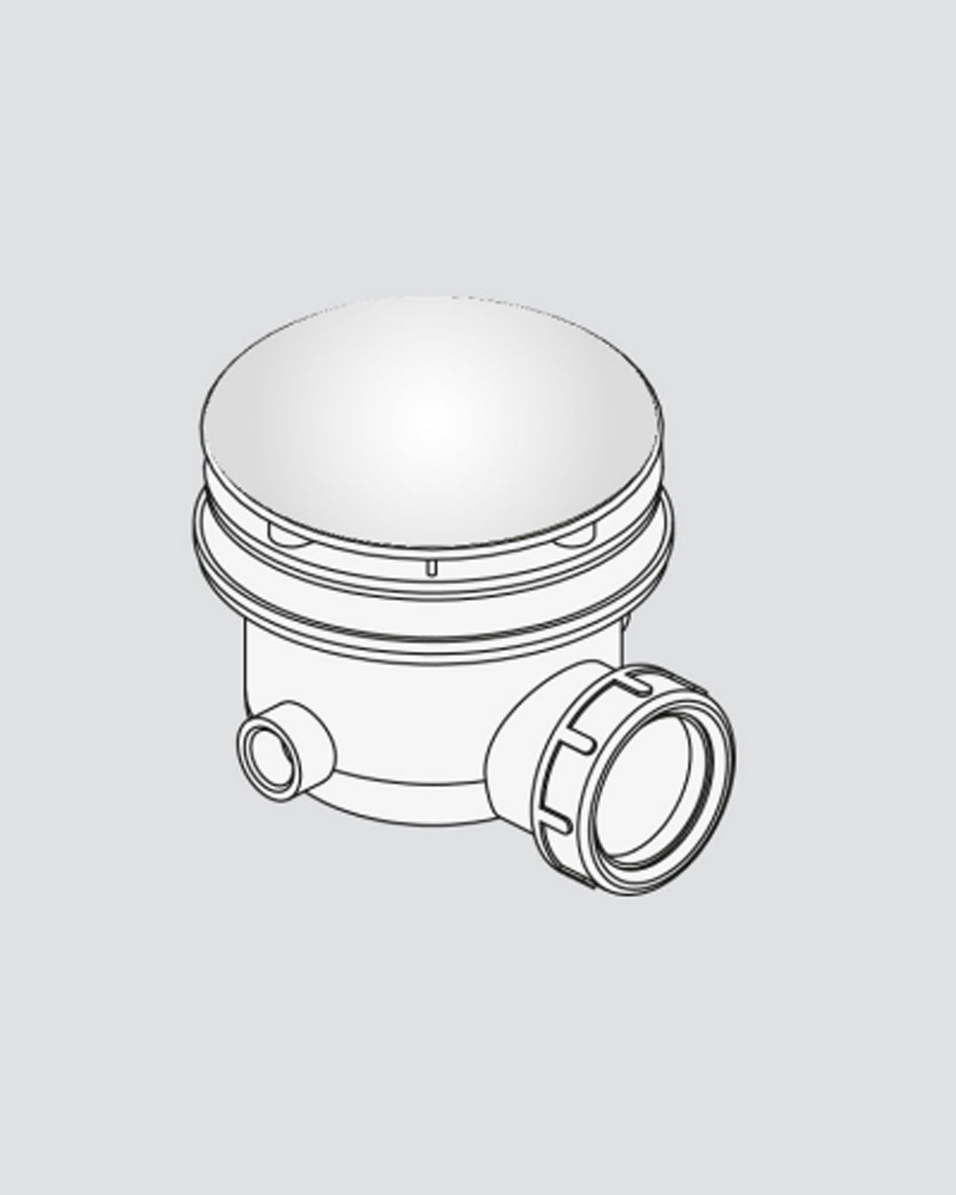Ceramic sky - 90 mm pit complete with shiny white lid - SIF90CEB