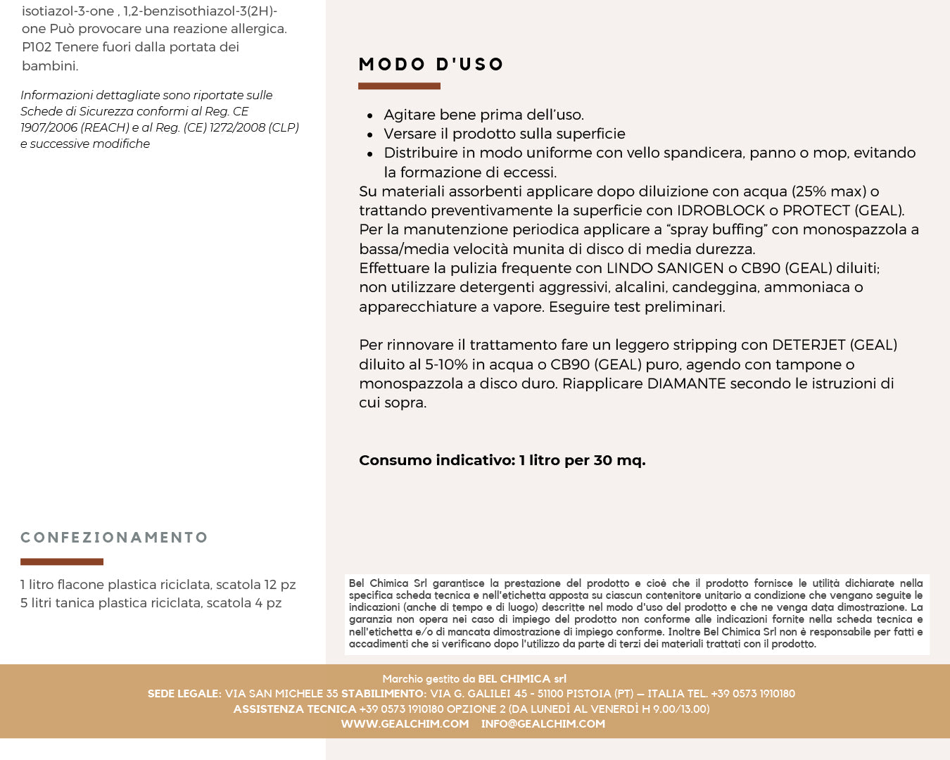 Geal Diamante rigenerante lucidante antiusura superfici dure 1L