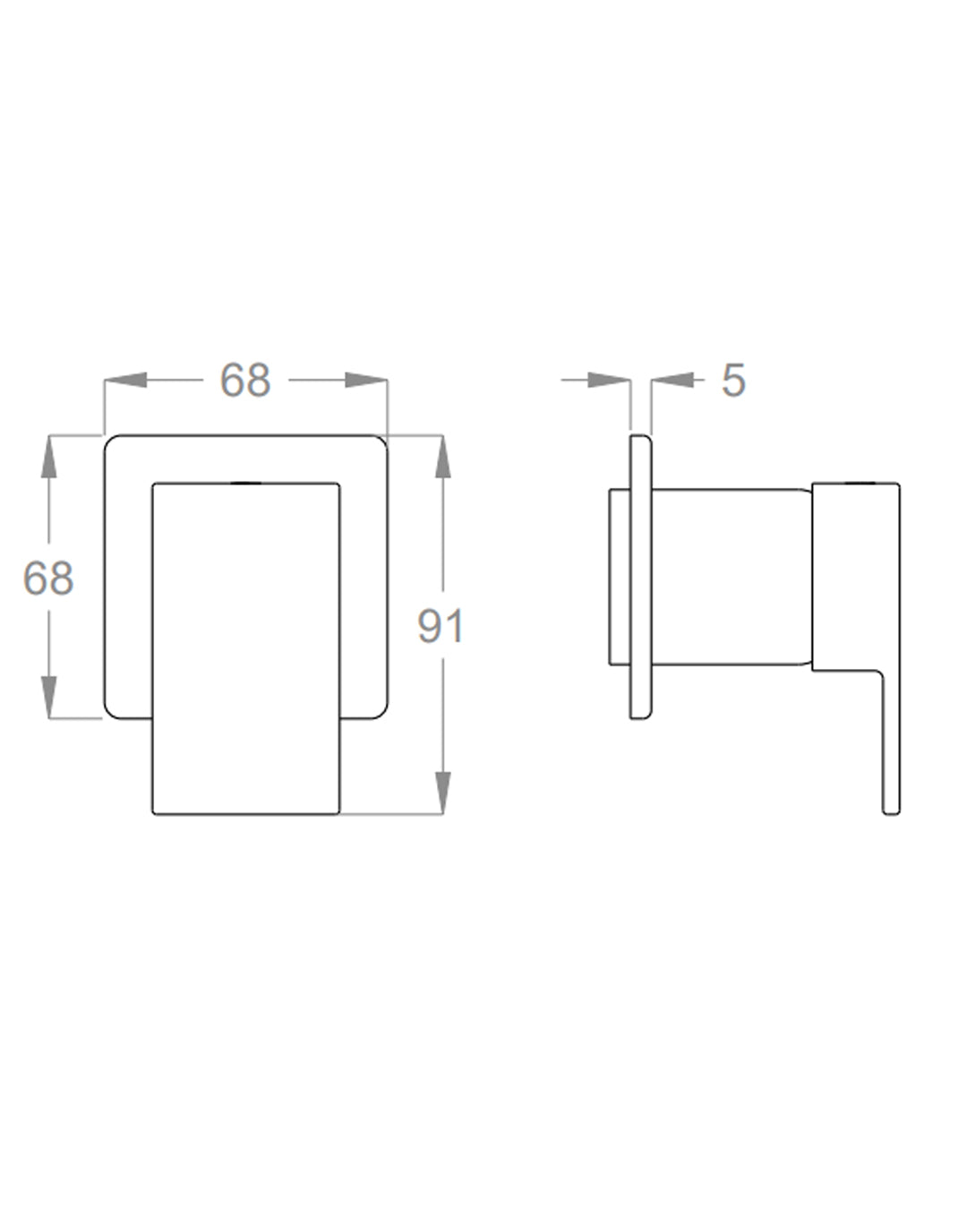 FIR - Italy Kelio 63 EXTERNAL PART MISCER MISCER CHROMUMAND CHRUME WALL - 63541081000