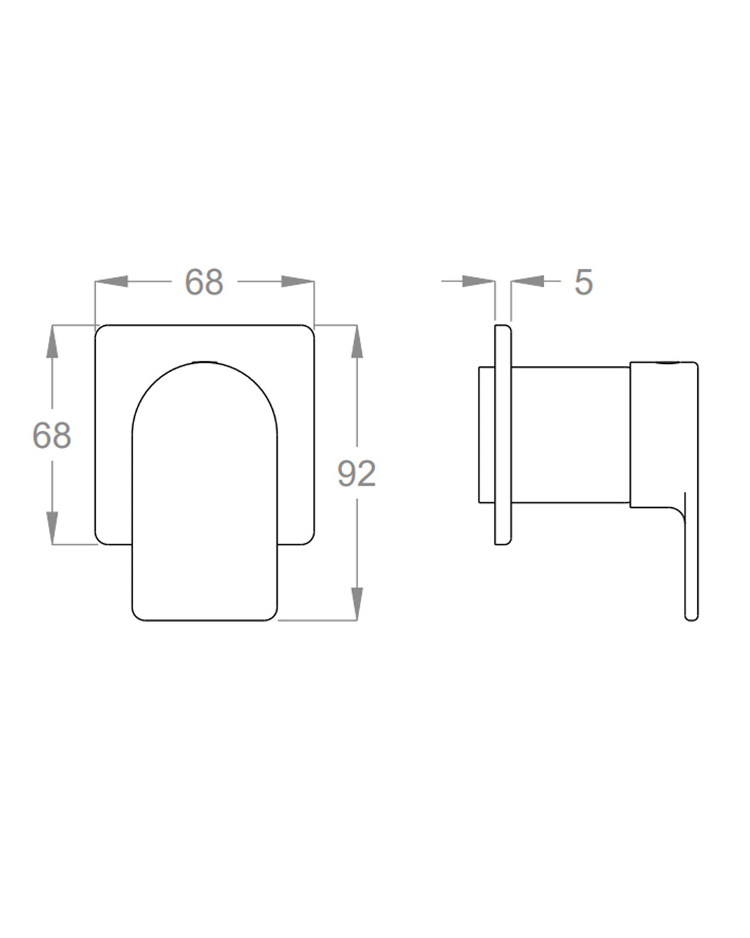 FIR - Italy Doda 67 EXTERNAL PART SUBSCRIBER MISCER MANUMANDO A WALL CHROME - 67541081000