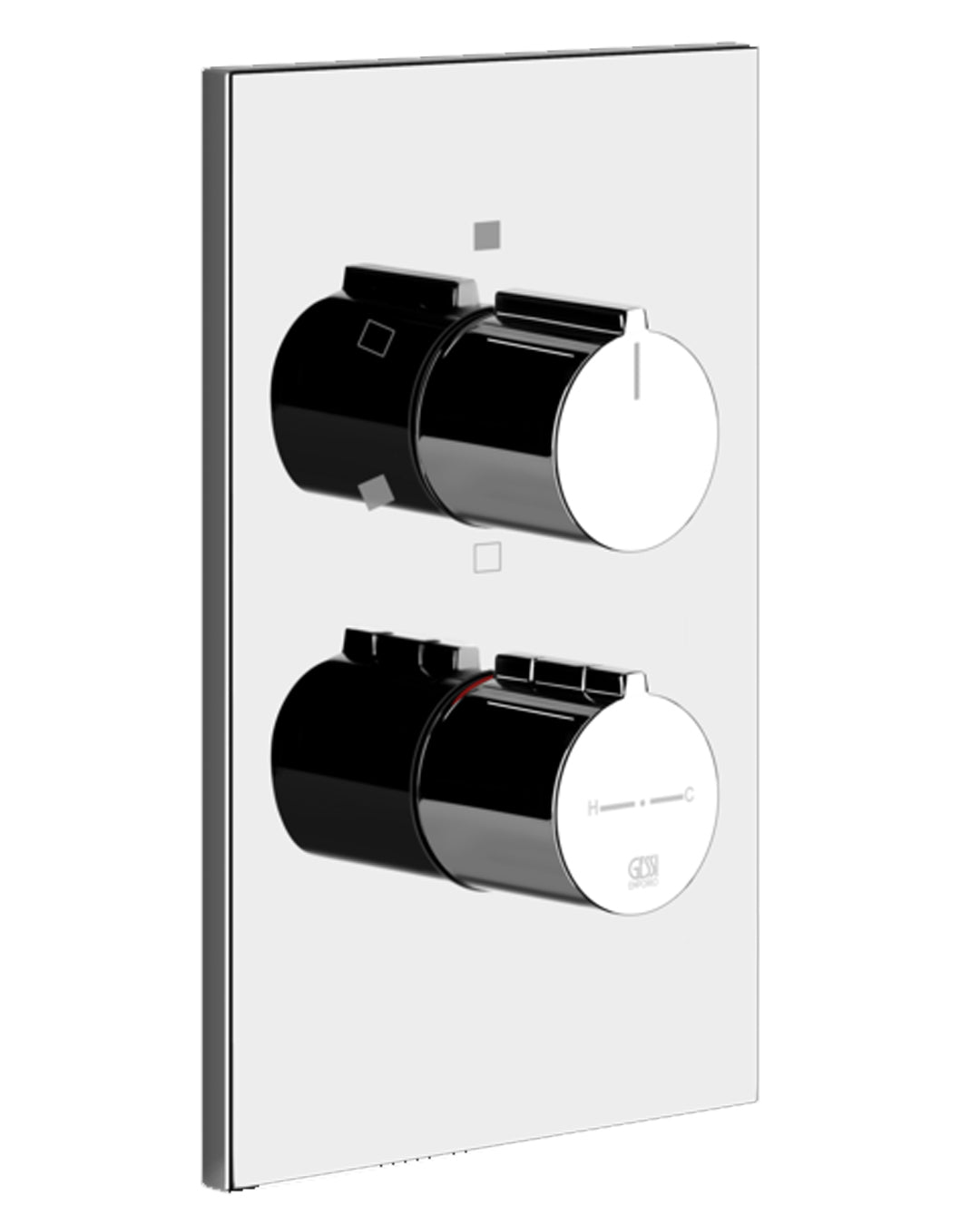 Gessi Emporio external part thermostatic mixer 3 way chromium shower