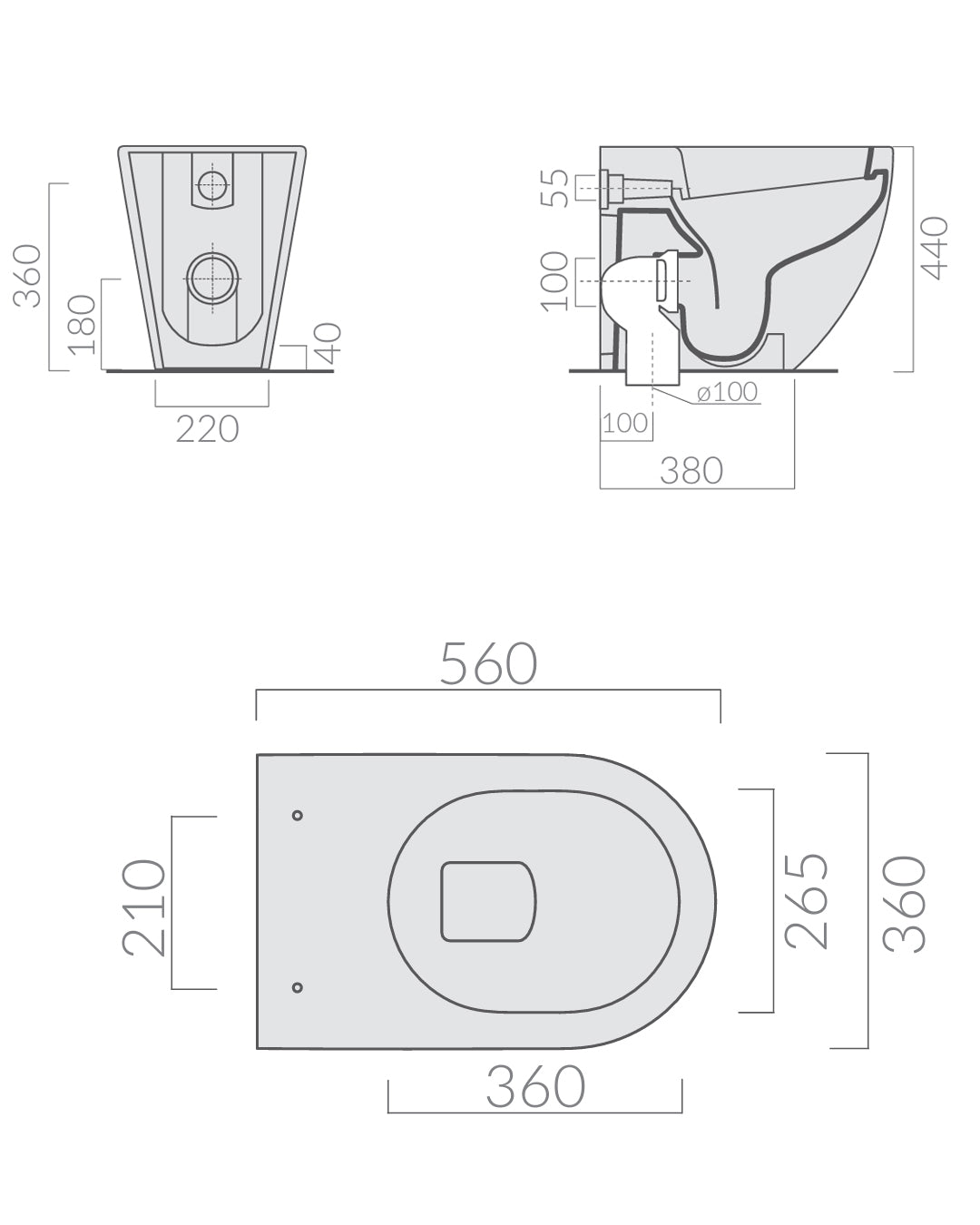 Galassia Dream kit vaso e bidet a pavimento con copriwater slim