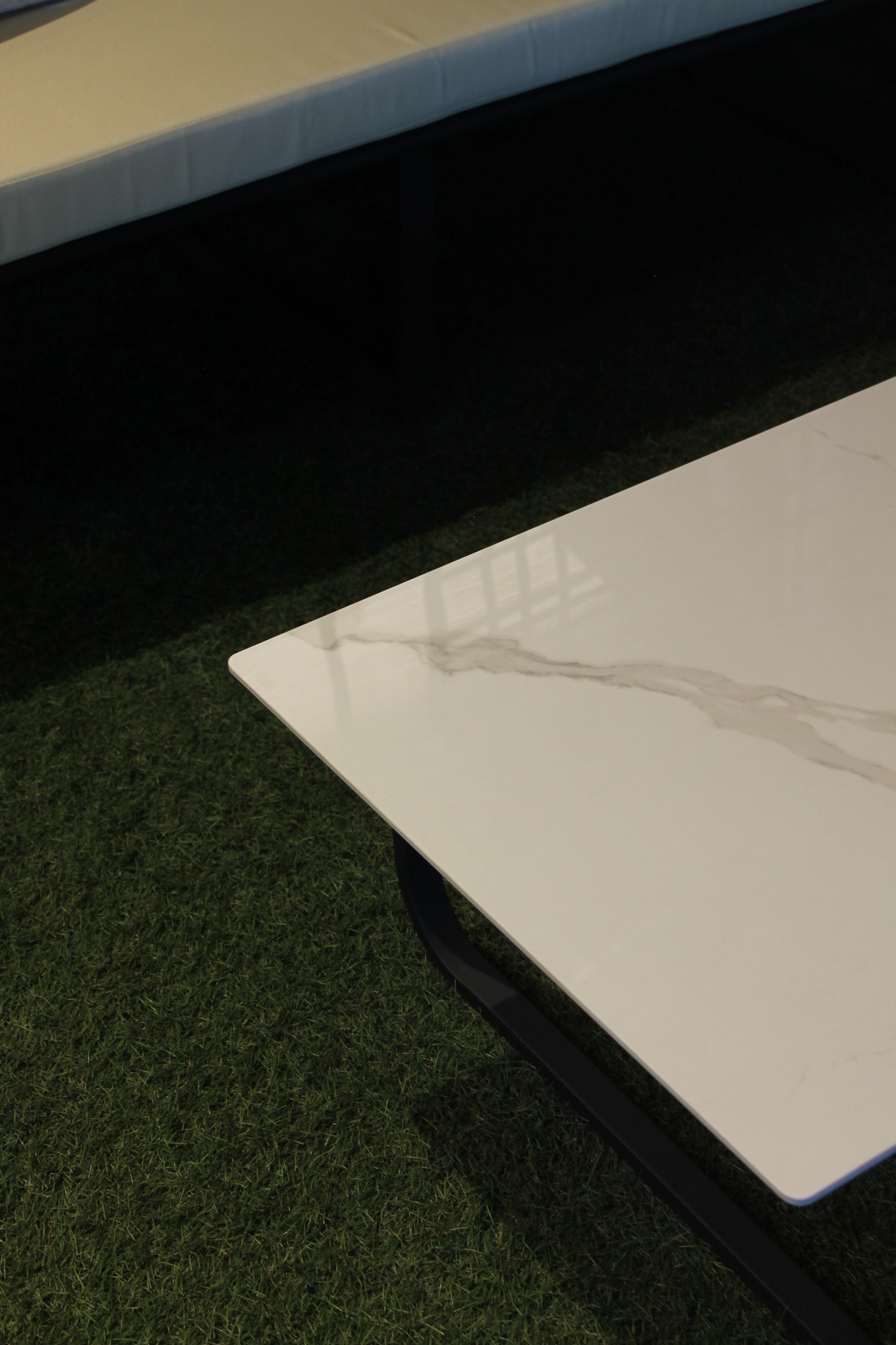 Set giardino Rope alluminio e corda tessuto beige 3 posti