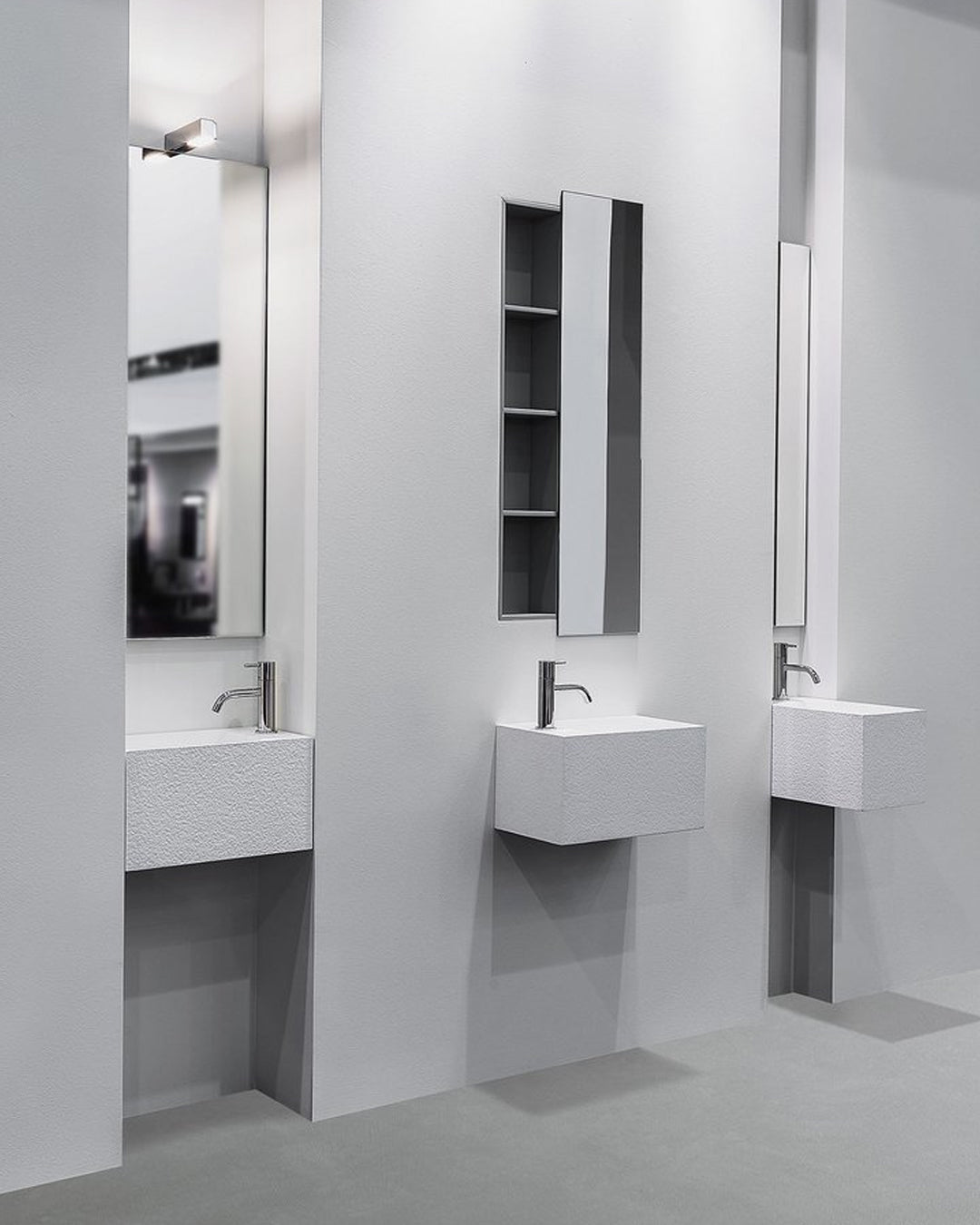 Antonio Lupi - Caten wall sink 45x25x25h opaque white floules