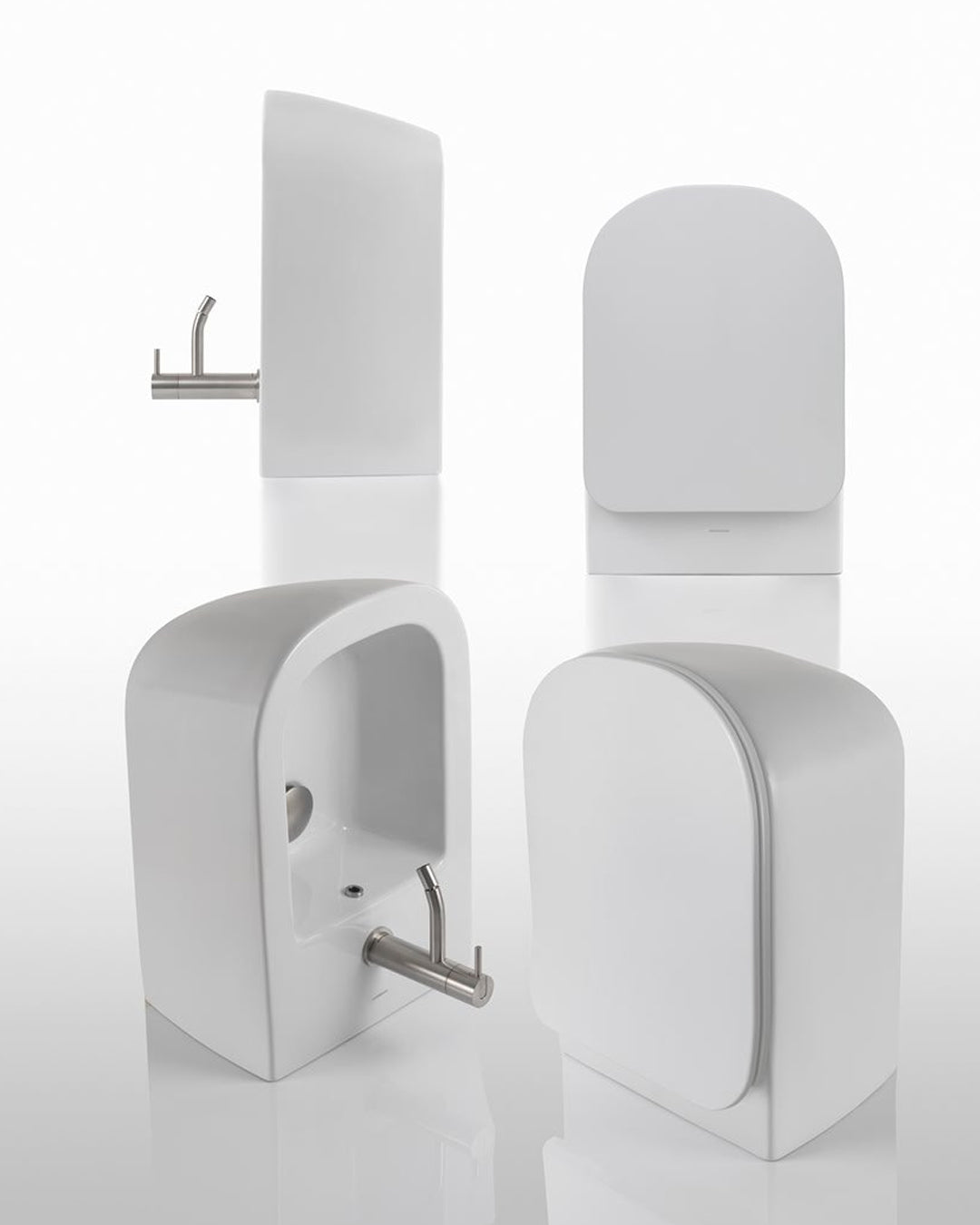 Antonio Lupi - Komedi4 Bidet Suspended Mono -Hole Ceramic Satinated White