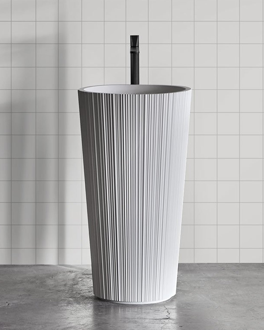 Antonio Lupi - Plissé washbasin on the ground 47x85 flumood