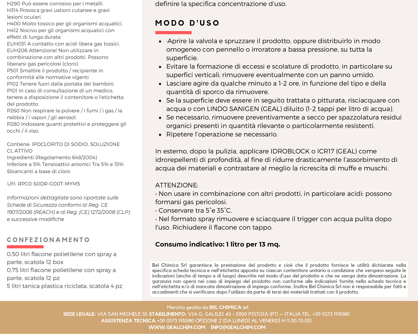 Geal Muffaut togli muffa rapido per interni ed esterni 0,75 lt