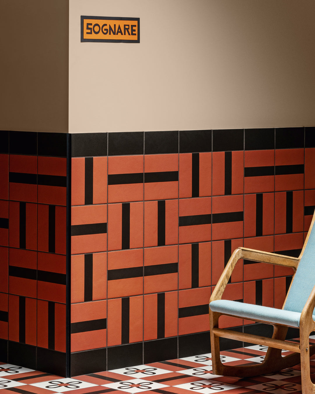 Mutina - Margherita Tiles in enamelled porcelain grés, 20.5x20.5, line - ndm36
