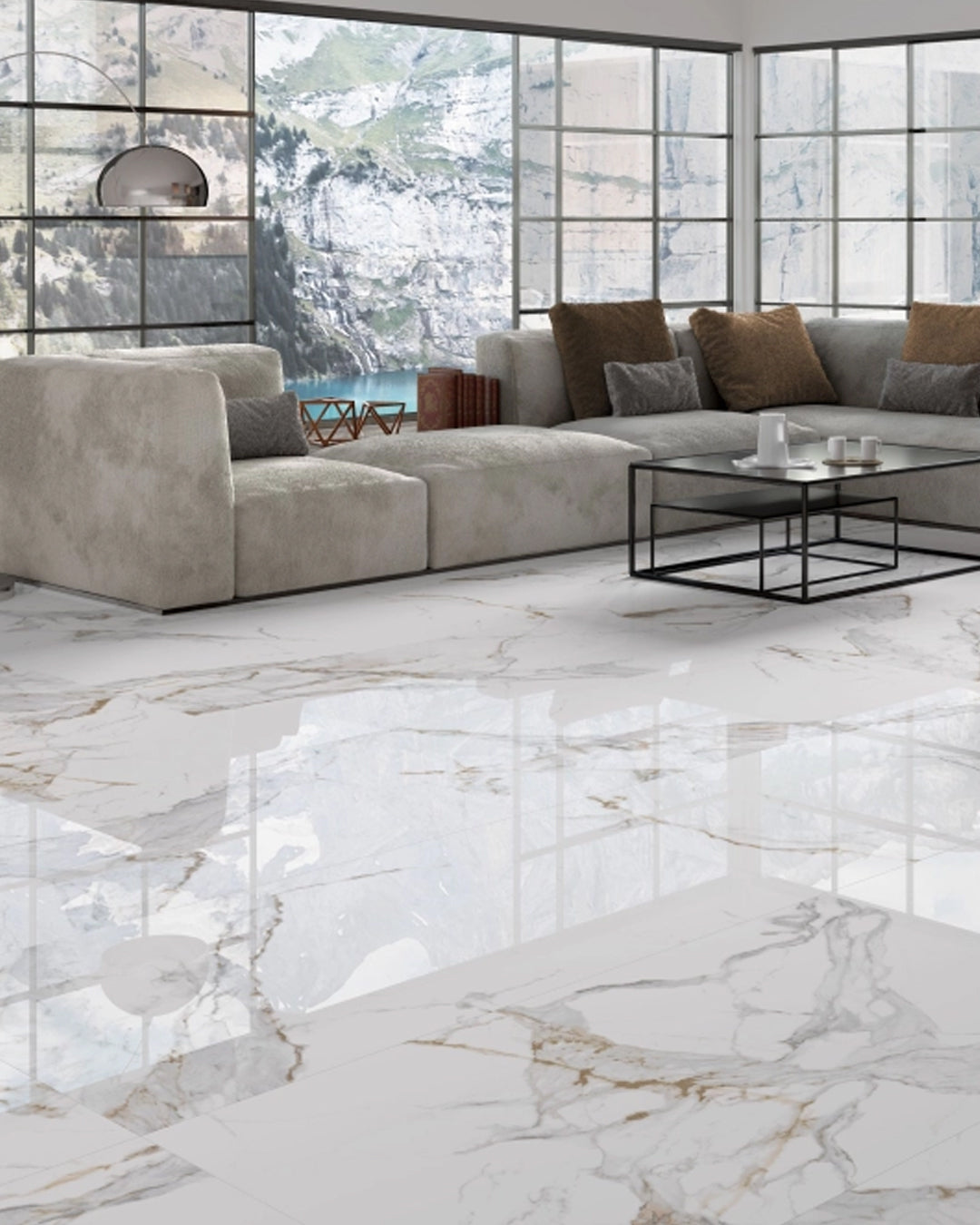 Navarti Aeris Piastrella 90x90 cm Gold Lucido RTT