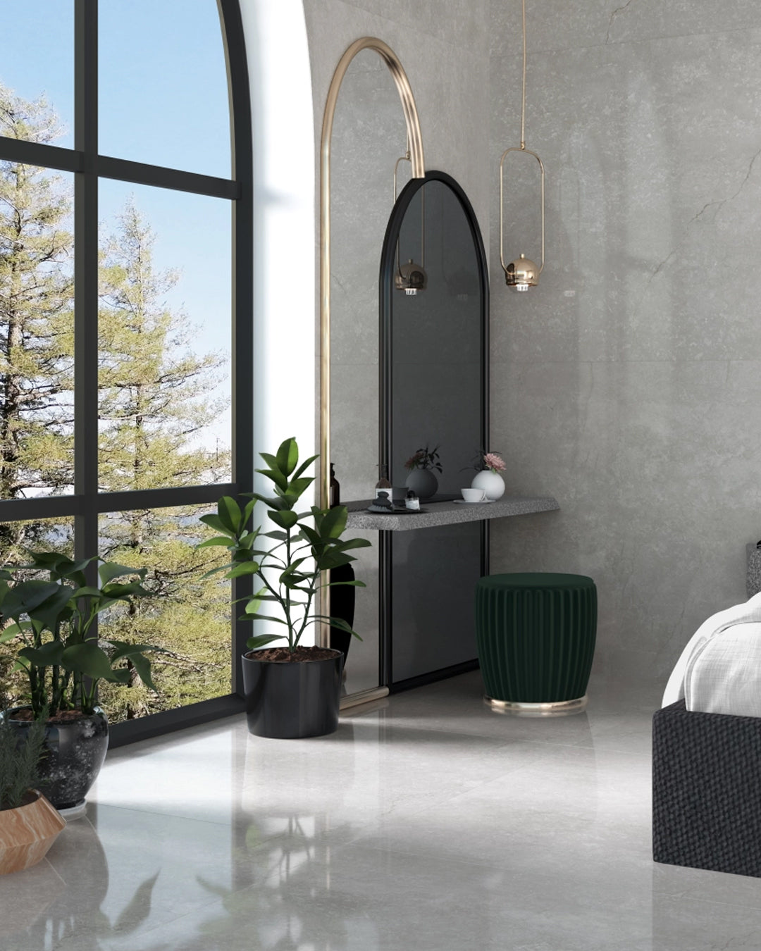 Navarti Pulsar Piastrella 90x90 cm Grigio Lucido RTT