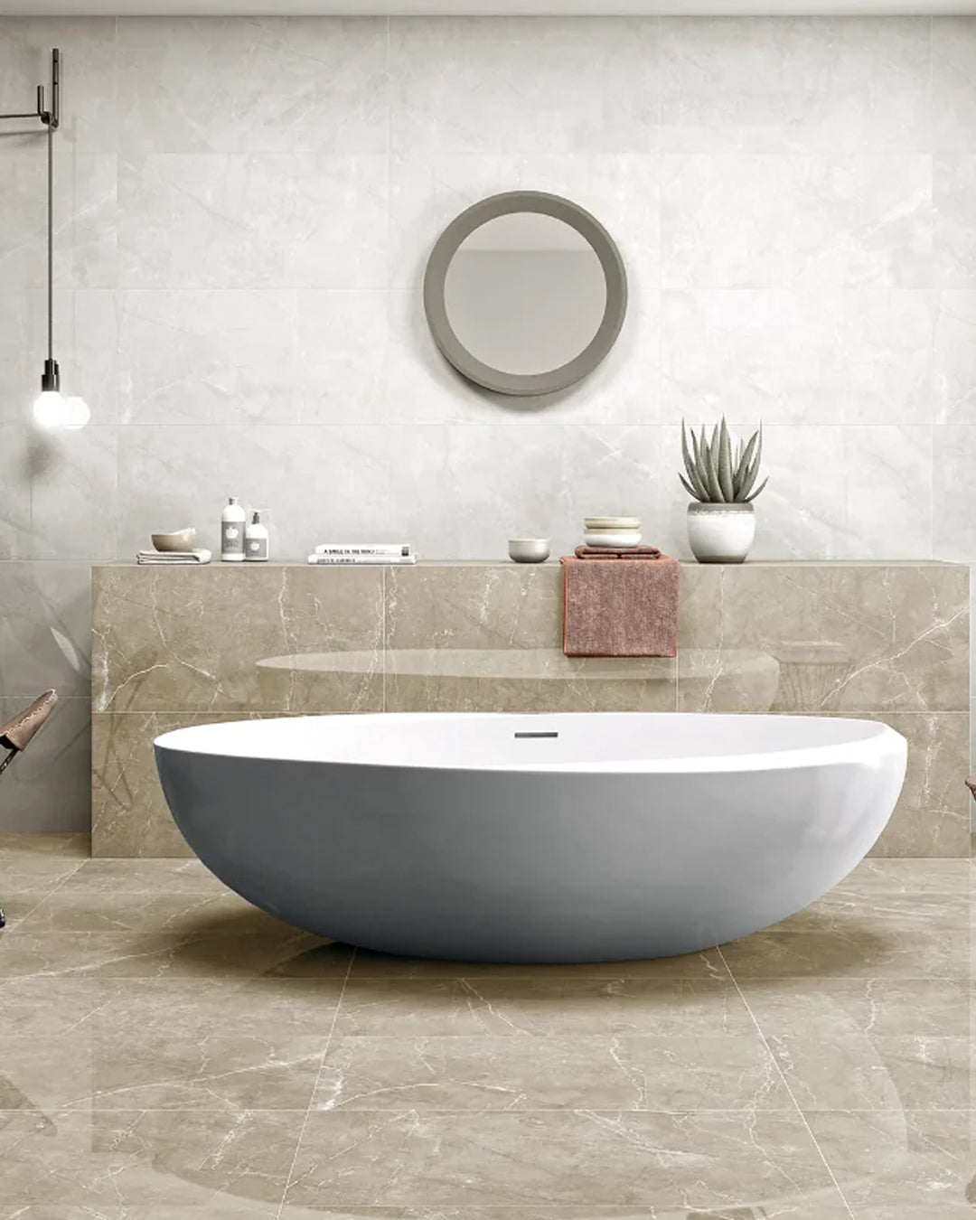 Navarti Tekali Piastrella 90x90 cm Crema Lucido RTT