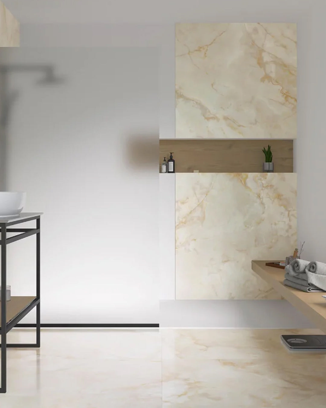 Navarti Orix Piastrella 90x90 cm Marfil Lucido RTT