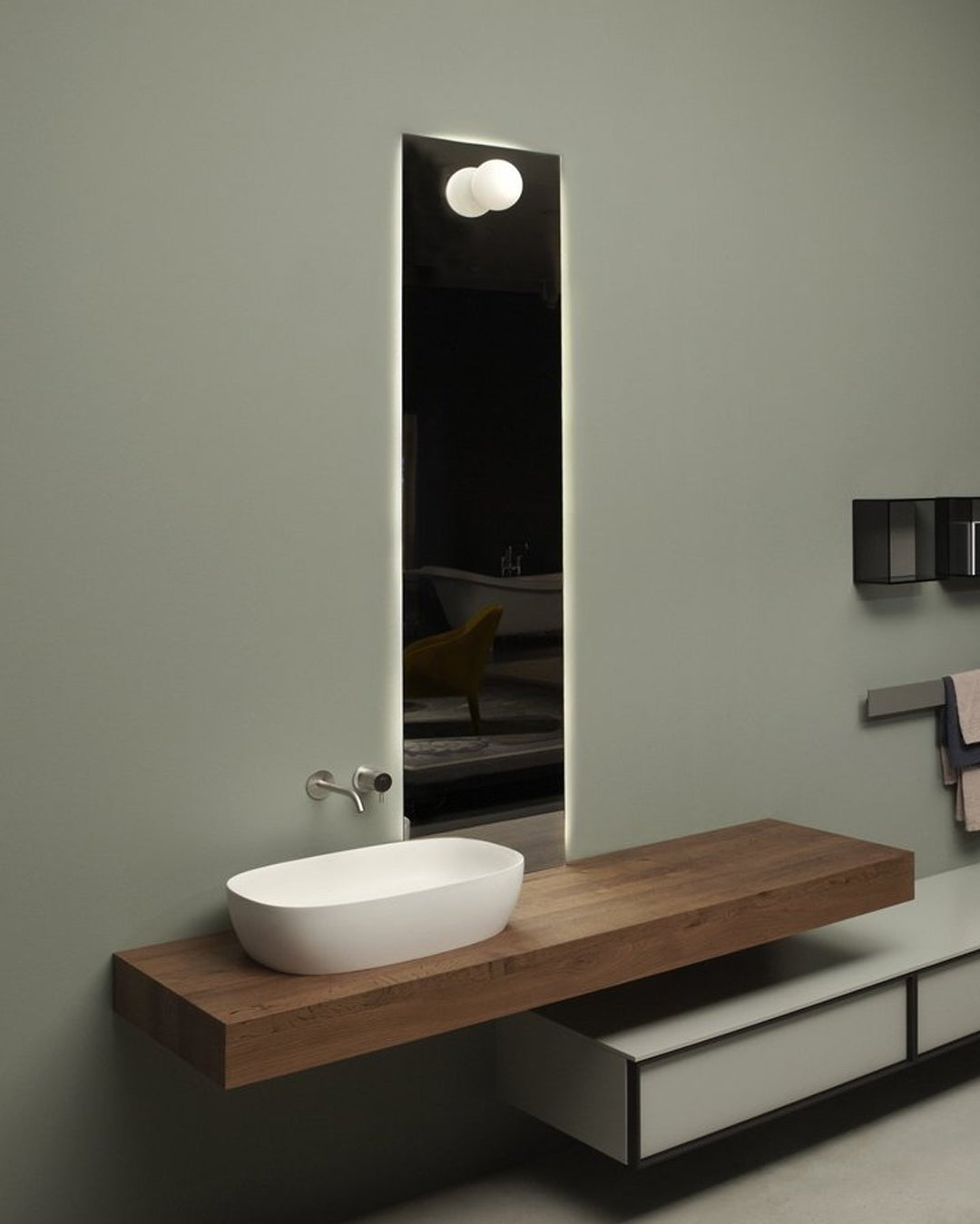 Antonio Lupi - sense of support washbasin 60x40 white floules