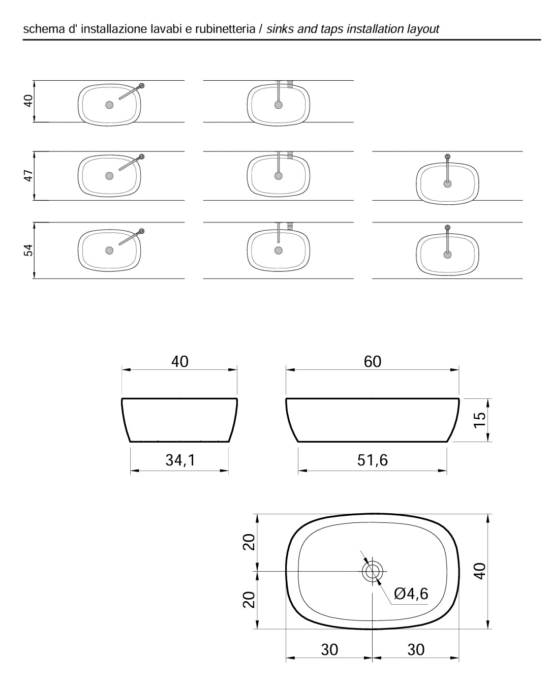 Antonio Lupi - sense of support washbasin 60x40 white floules