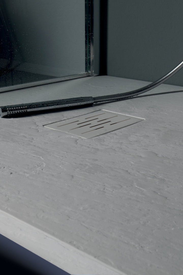 SFO - KINEDO NATURAL STONE SHOWER STEP 140X80 CM White Matt - Sfipi#NST301480
