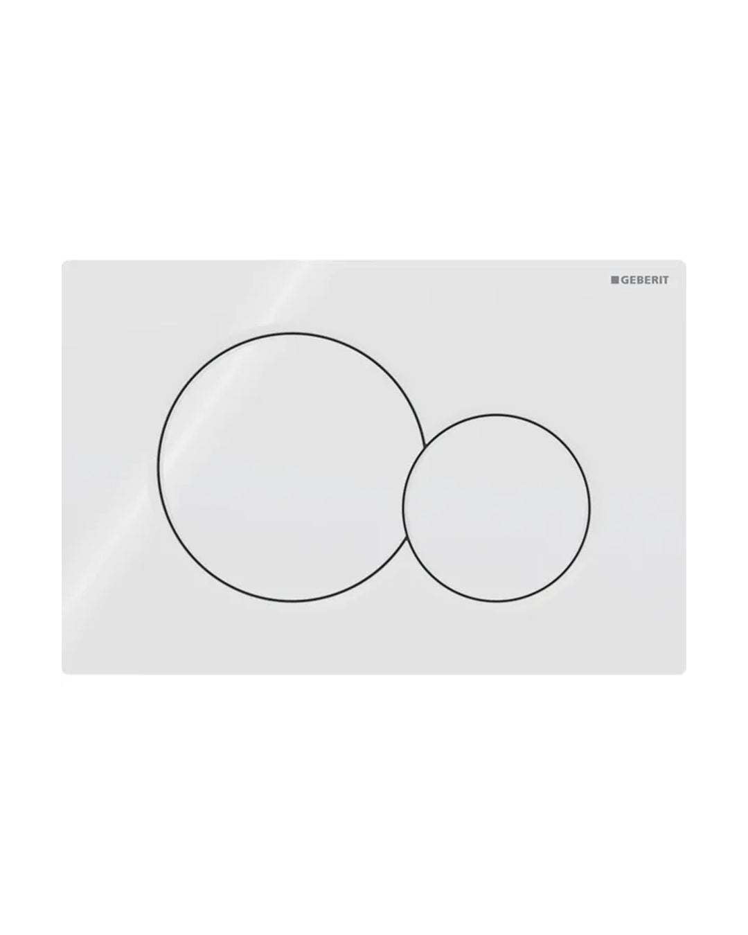 GEBERIT - SIGMA01 White control plate for two quantities toilet - 115.770.11.5