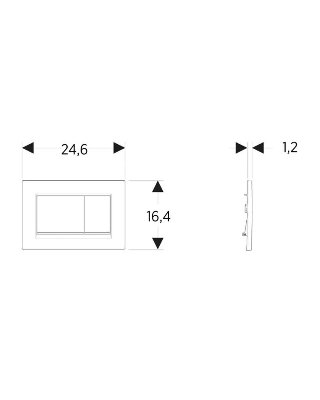 GEBERIT - SIGMA30 COMMAND PLACCA FOR WC with two quantities black - 115.883.16.1