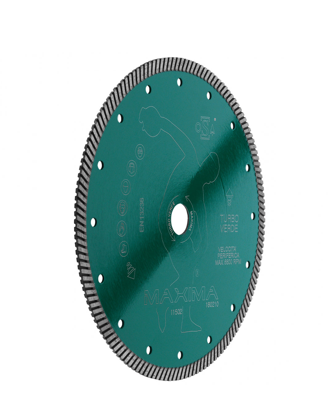 Maxima Disco Turbo Verde Ø 115 diamantato per materiali edili