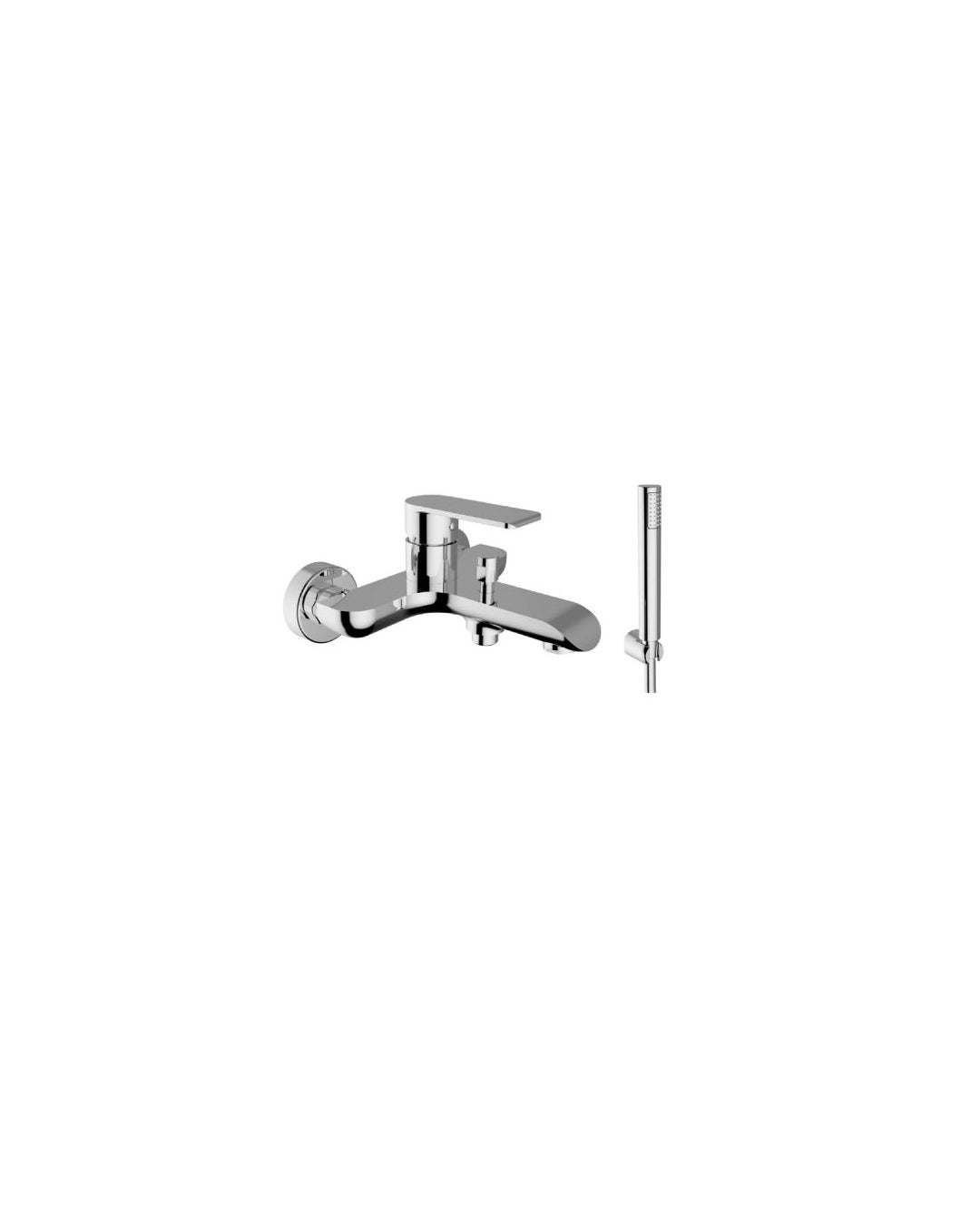 Teorema XS Miscelatore esterno vasca cromato con doccino