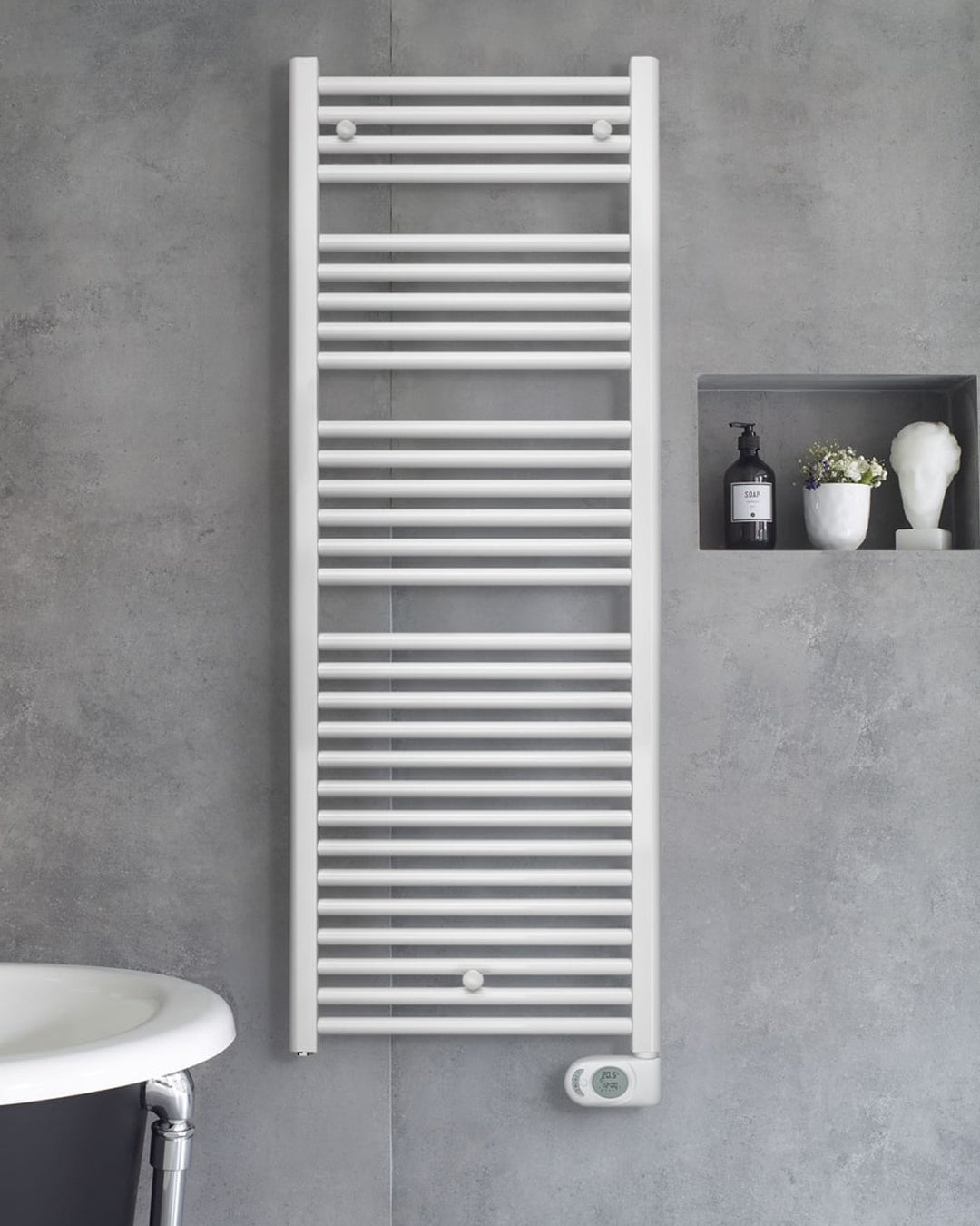 Zehnder - Aura Radiatore scaldasalviette elettrico 1300x500 mm Resistenza MUSA