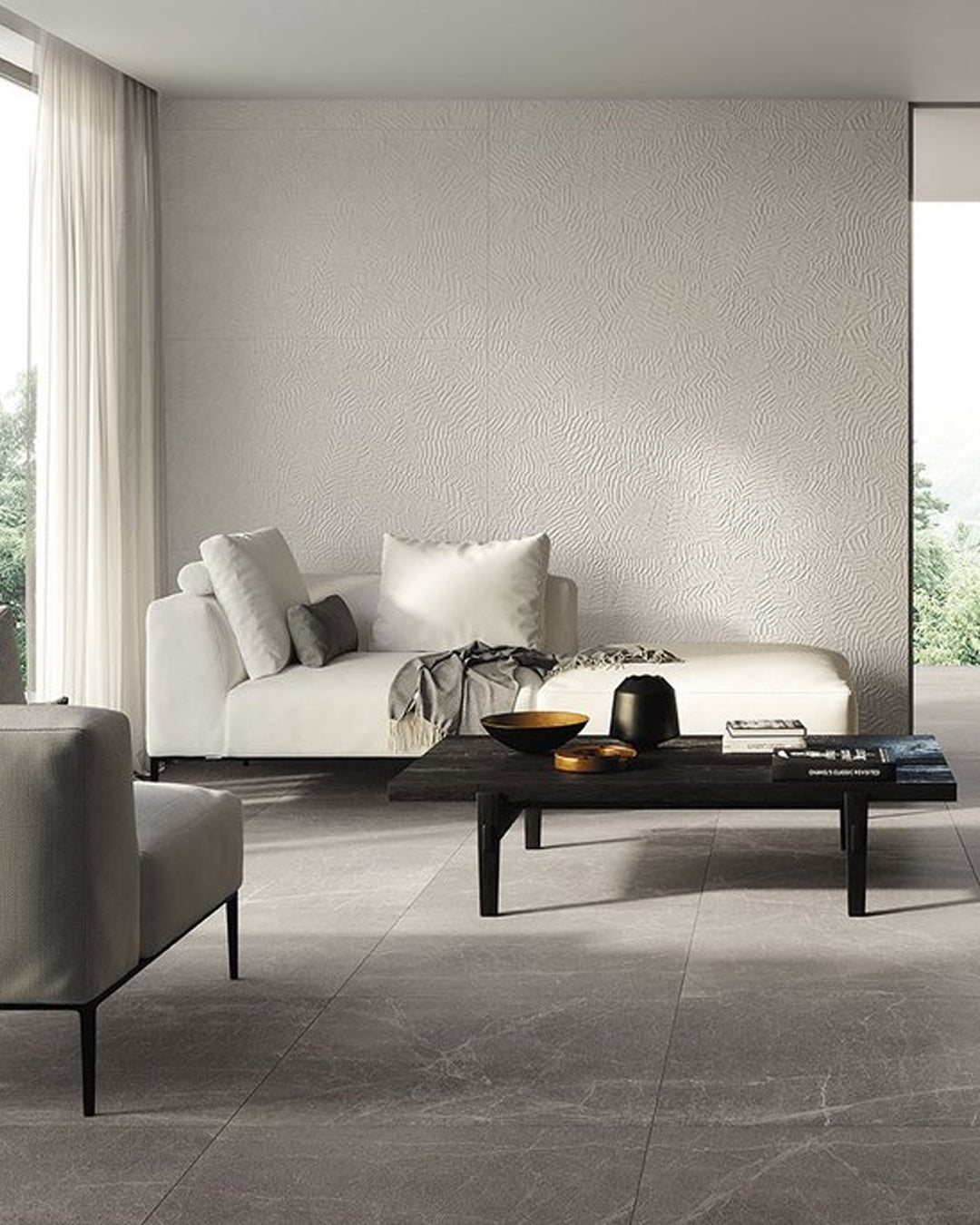 FAP Bloom Piastrella 80x160 cm Star White 3d effetto cemento