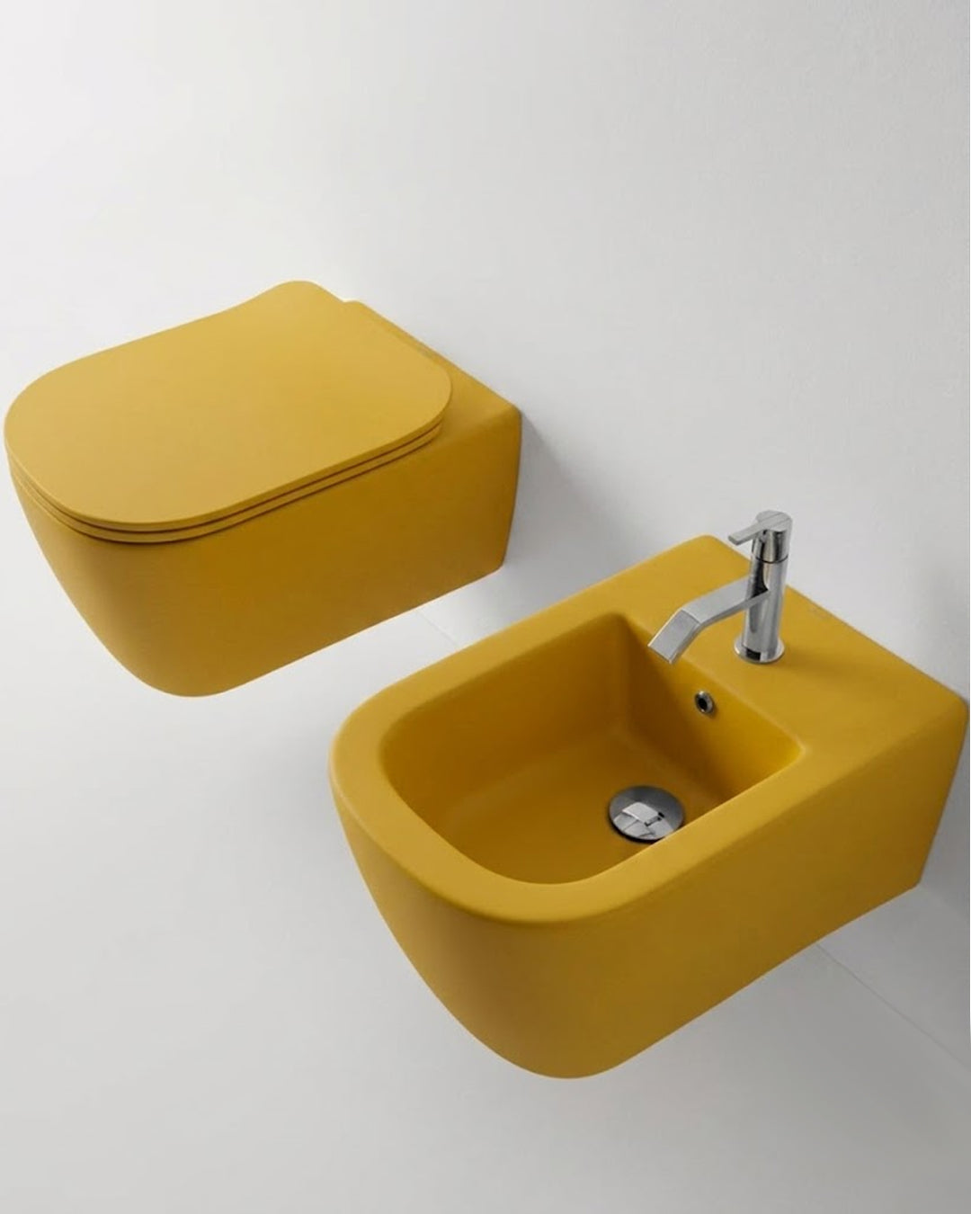 Bidet sospeso Antonio Lupi Komodo2c mostarda goffrato