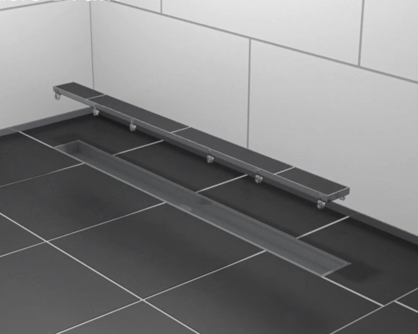 Base Drain Zero canale doccia acciaio 80 cm con griglia reversibile