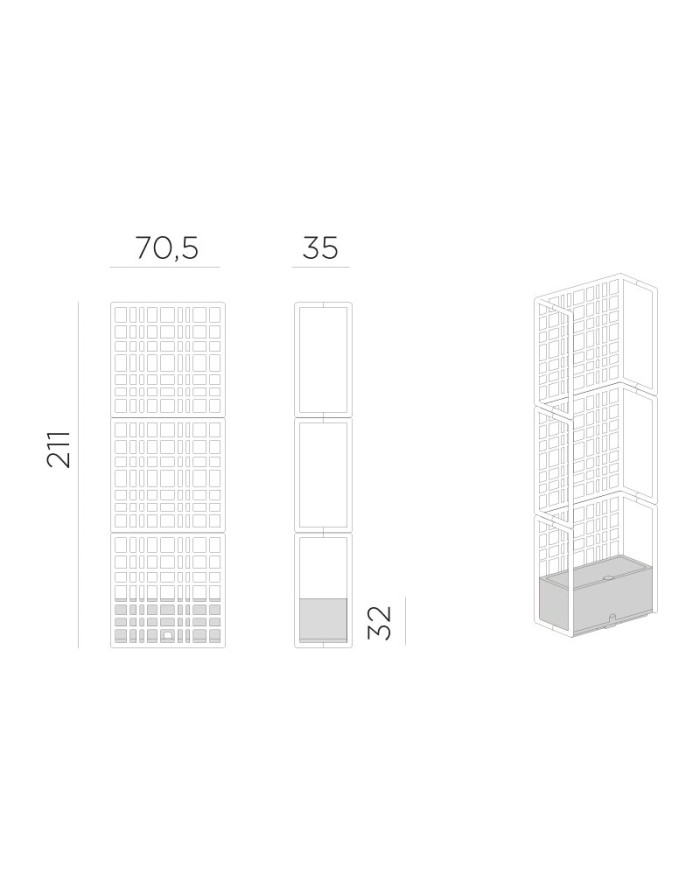 Nardi Sipario 3 Partition wall for outdoor ground