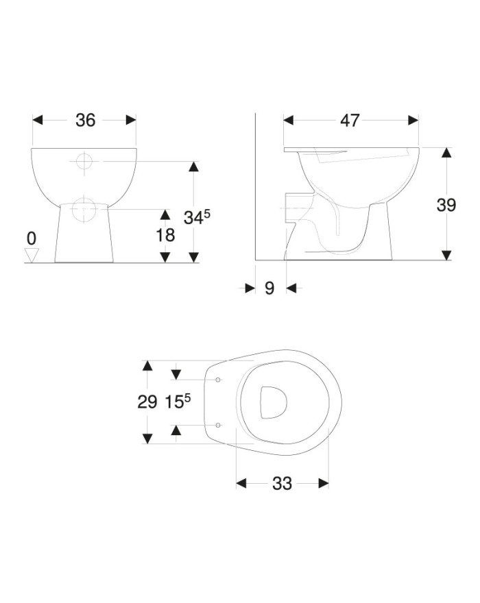 copy of Geberit Cleanline kit di montaggio grezzo per canalette doccia h 6,5 cm