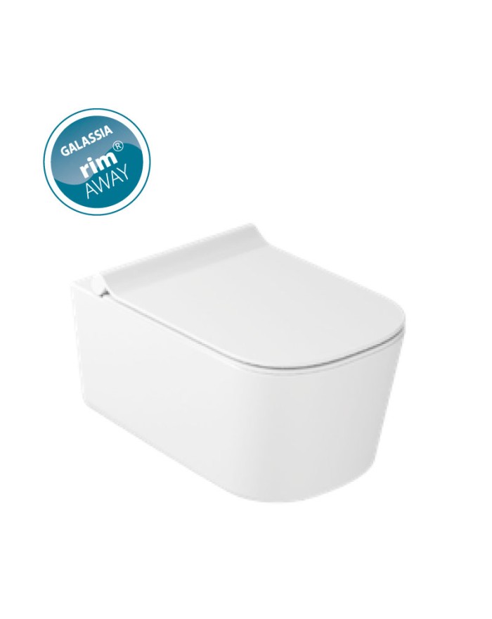 Galassia Meg 11 Pro Wall-hung rimless toilet 55 cm white