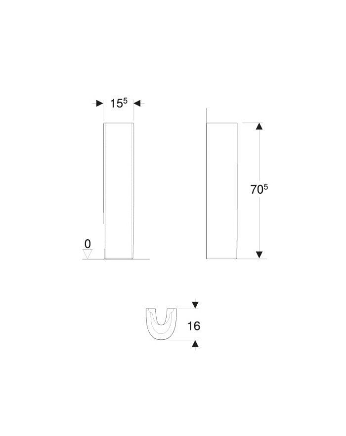 Geberit Colibrì Pedestal for white washbasin