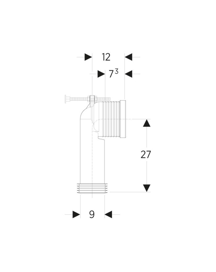 Geberit P bend kit 60-150...