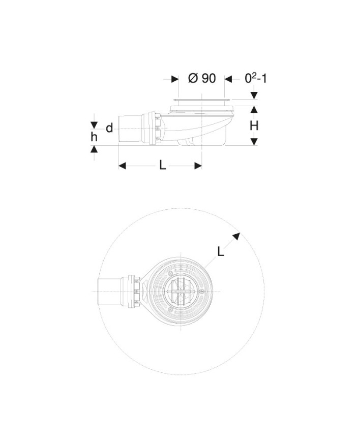 Geberit Shower siphon d90...